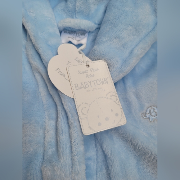 Baby Boys & Girls Unisex Dressing Gown Soft Plush Flannel Fleece Hooded Bath Rob - Picture 6 of 7